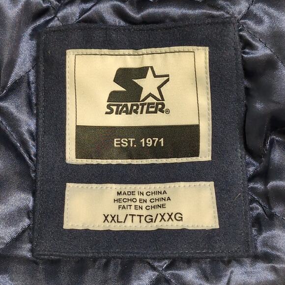 Starter Penn State Nittany Lions Letterman Varsity Wool Leather Snap Jacket XXL - Picture 9 of 15